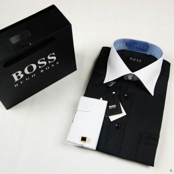 Camisa Hugo Boss para homem Regular Fit Punho Duplo