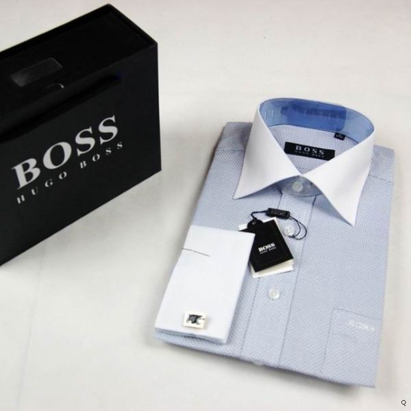 Camisa Hugo Boss para homem Regular Fit Punho Duplo